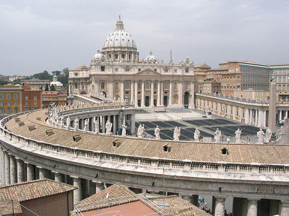 view of the vatican basilica from a roof near saint Peter square-web.jpg