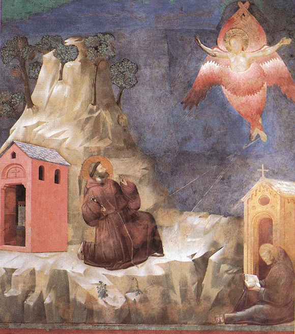 Giotto_-_Legend_of_St_Francis_-_-19-_-_Stigmatization_of_St_Francis 성흔을 받는 성 프란치스코.jpg